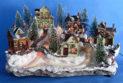 fiber optic christmas village scene|fibre optic christmas villages uk.